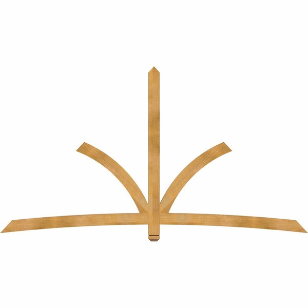 Ekena Millwork Davenport Rough Sawn Timber Gable Bracket, Western Red Cedar, 108"W x 58"H x 2"D x 4"F, 13/12 Pitch GBW108X58X0204DAV00RWR - main